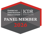 American Arbitration Association | ICDR | Panel Member 2026